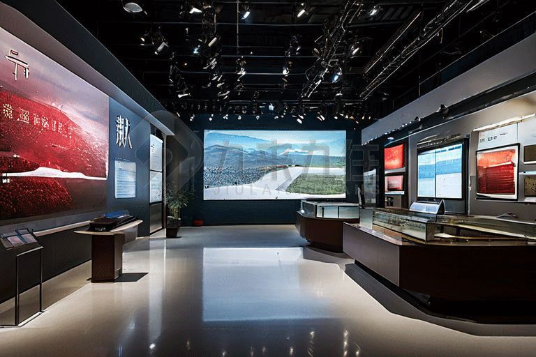 區(qū)人武部國(guó)防教育基地設(shè)計(jì)效果圖，高科技國(guó)防教育館方案，多媒體國(guó)防教育展廳設(shè)計(jì)公司